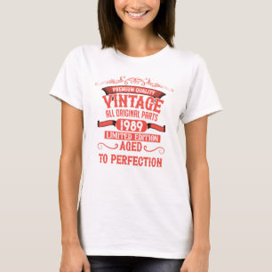 Gepersonaliseerde 35e verjaardagscadeaus rood t-shirt