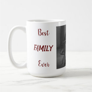 Gepersonaliseerde 3-foto beste familie ooit koffie koffiemok