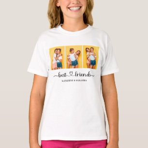 Gepersonaliseerde 3 foto collage beste vrienden  t-shirt
