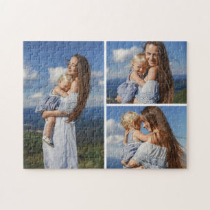 Gepersonaliseerde 3 foto-collage legpuzzel