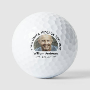 Gepersonaliseerde 3-regelige tekst & aangepaste fo golfballen