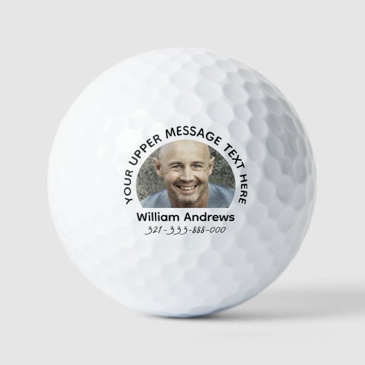 Gepersonaliseerde 3-regelige tekst & aangepaste fo golfballen (Voorkant)