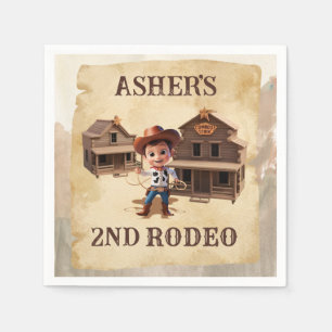 Gepersonaliseerde 3D Cowboy Western Rodeo Party Servet