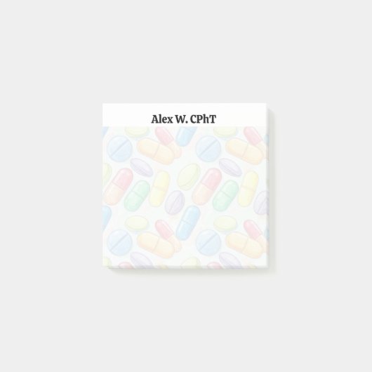 Gepersonaliseerde 3x3 Pharmacy Tech Sticky Notes (Voorkant)