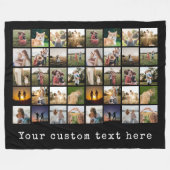 Gepersonaliseerde 40 fotocollage fleece deken (Voorkant (Horizontaal))