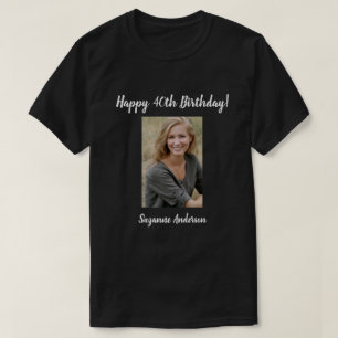 Gepersonaliseerde 40e mijlpaal verjaardag T-shirt
