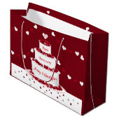 Gepersonaliseerde 40e Ruby Wedding Jubileum cake Groot Cadeauzakje (Voorkant Gekanteld)