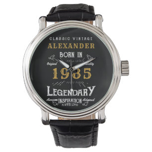 Gepersonaliseerde 40e verjaardag of pensioen gebor horloge