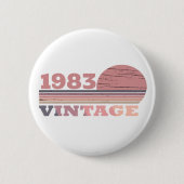 Gepersonaliseerde  40e verjaardagscadeaus ronde button 5,7 cm (Voorkant)