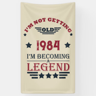 Gepersonaliseerde  40e verjaardagscadeaus rood spandoek