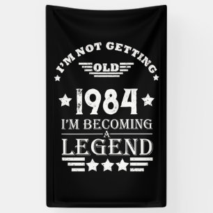 Gepersonaliseerde  40e verjaardagscadeaus wit spandoek