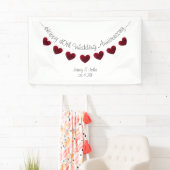 Gepersonaliseerde 40th Ruby Wedding Jubileum banne Spandoek (Insitu)