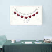 Gepersonaliseerde 40th Ruby Wedding Jubileum banne Spandoek (Beurs)