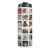 Gepersonaliseerde 42 fotocollage thermosbeker (Voorkant)