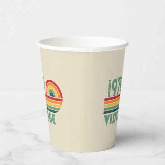 Gepersonaliseerde  45e verjaardagscadeaus papieren bekers (Rechts)