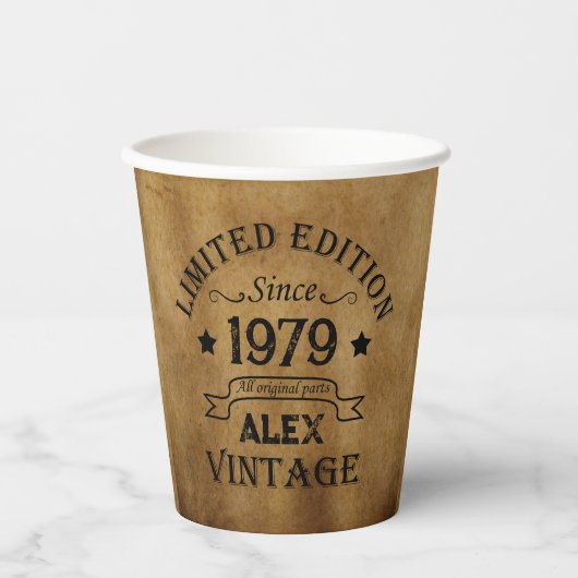 Gepersonaliseerde  45e verjaardagscadeaus papieren bekers (Voorkant)