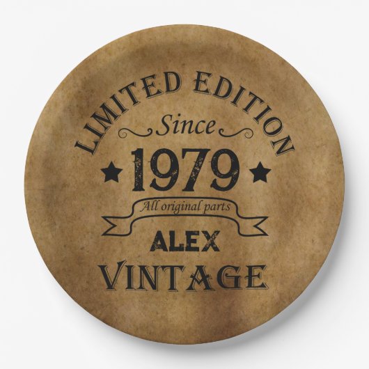 Gepersonaliseerde 45e verjaardagscadeaus papieren bordje (Voorkant)