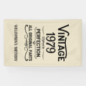 Gepersonaliseerde  45e verjaardagscadeaus zwart spandoek (Horizontaal)