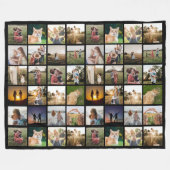 Gepersonaliseerde 48 fotocollage fleece deken (Voorkant (Horizontaal))