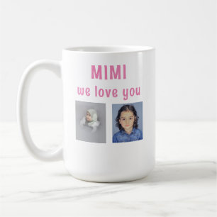 Gepersonaliseerde 4-Afbeelding We Love You MIMI Koffiemok
