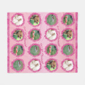 Gepersonaliseerde 4 foto aangepaste tekst hou van  fleece deken (Voorkant (Horizontaal))