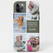 Gepersonaliseerde 4 fotocollage met positieve offe Case-Mate iPhone case (Achterkant)