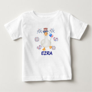 Gepersonaliseerde 4th of July Goose T-Shirt voor K