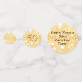 Gepersonaliseerde 50ste bruiloft Jubileum Confetti (Achterkanten)