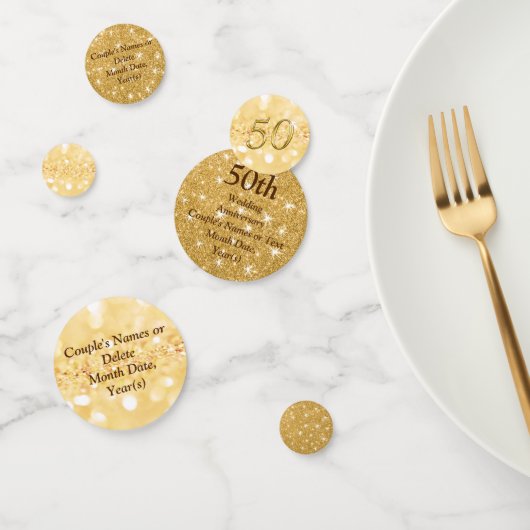 Gepersonaliseerde 50ste bruiloft Jubileum Confetti (Groep)