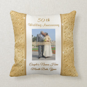 Gepersonaliseerde 50ste weddenschap Jubileum Gifts Kussen