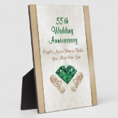 Gepersonaliseerde 55e weddenschap Jubileum Gift Id Fotoplaat (Zijkant)