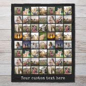 Gepersonaliseerde 56 fotocollage fleece deken