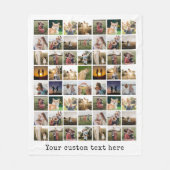 Gepersonaliseerde 56 fotocollage fleece deken (Voorkant)