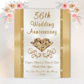 Gepersonaliseerde 56e weddenschap Jubileum Gift Id Fotoplaat
