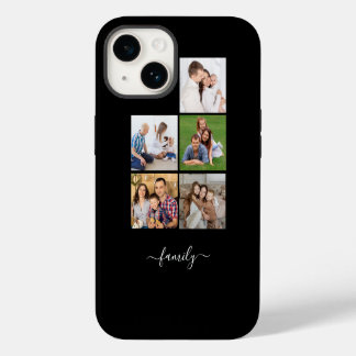 Gepersonaliseerde 5 foto collage familie, aangepas iPhone 14 hoesje