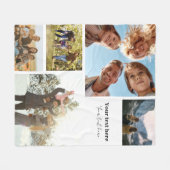 Gepersonaliseerde 5 fotocollage fleece deken (Voorkant (Horizontaal))