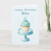 Gepersonaliseerde 5e Verjaardag Cupcake Kaart