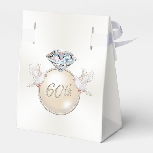 Gepersonaliseerde 60e bruiloft Jubileum Favors Box Bedankdoosjes (Achterkant)