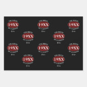 Gepersonaliseerde 60e verjaardag Geboorte van een  Inpakpapier Vel (Voorkant 3)