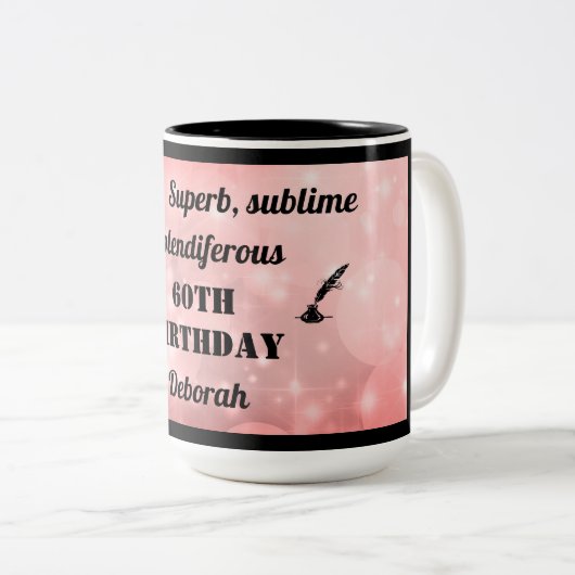 Gepersonaliseerde 60e Verjaardag Mok (Voorkant rechts)