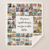 Gepersonaliseerde 64 Fotocollage Aangepaste offert Sherpa Deken (Voorkant)