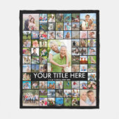 Gepersonaliseerde 68 Fotocollage aangepaste kleur Fleece Deken (Voorkant)