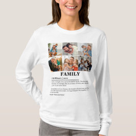 Gepersonaliseerde 6 foto collage familie definitie t-shirt