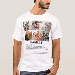 Gepersonaliseerde 6 foto collage familie definitie t-shirt