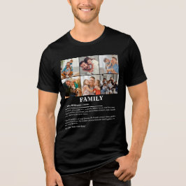 Gepersonaliseerde 6 foto collage familie definitie Tri-Blend shirt