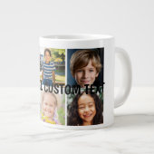 Gepersonaliseerde 6 Foto Collage Giant Coffee Mok (Voorkant rechts)