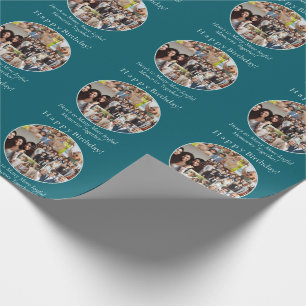 Gepersonaliseerde 6-foto familie & echtgenoot verj cadeaupapier