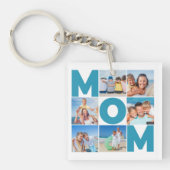 Gepersonaliseerde 6 Fotocollage voor Mama Moederda Sleutelhanger (voorkant)