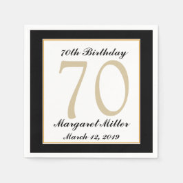 Gepersonaliseerde 70e verjaardag partij servetten