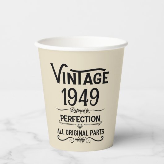 Gepersonaliseerde  75e verjaardagscadeaus zwart papieren bekers (Voorkant)